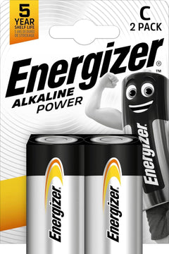 Energizer C Size Alkaline Power - Pack of 2 Batteries